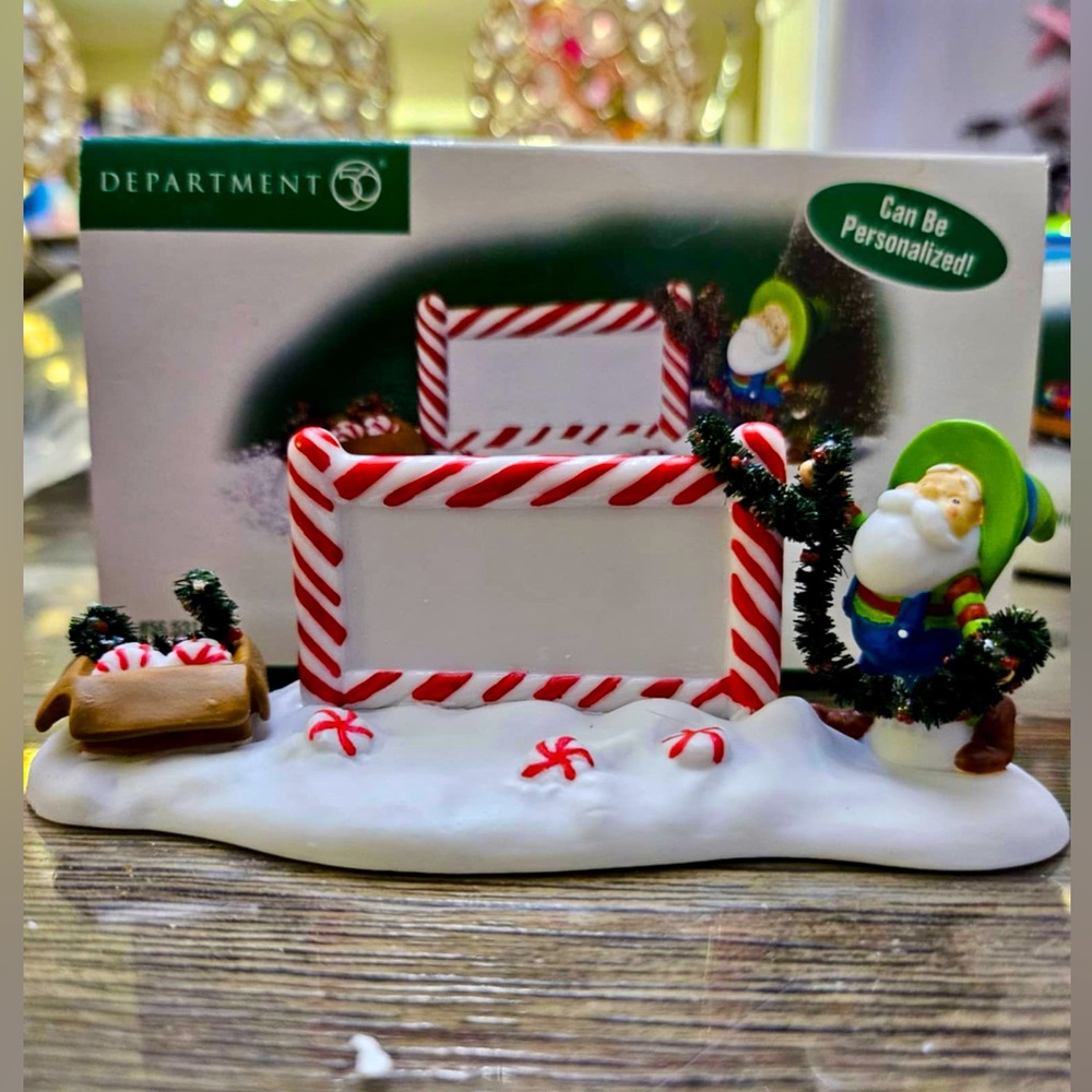 Department 56 Village Peppermint Sign